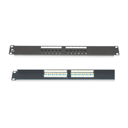 DEK1271BN - Cat.5E Patch panel, 12port, T568A/B