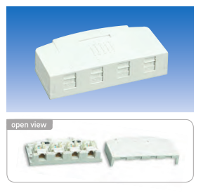 Cat.5E surface mount box, 4port